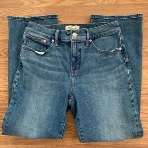 Madewell Mid Rise Kick Out Jeans Women's Size 29 Blue Stretch Cotton